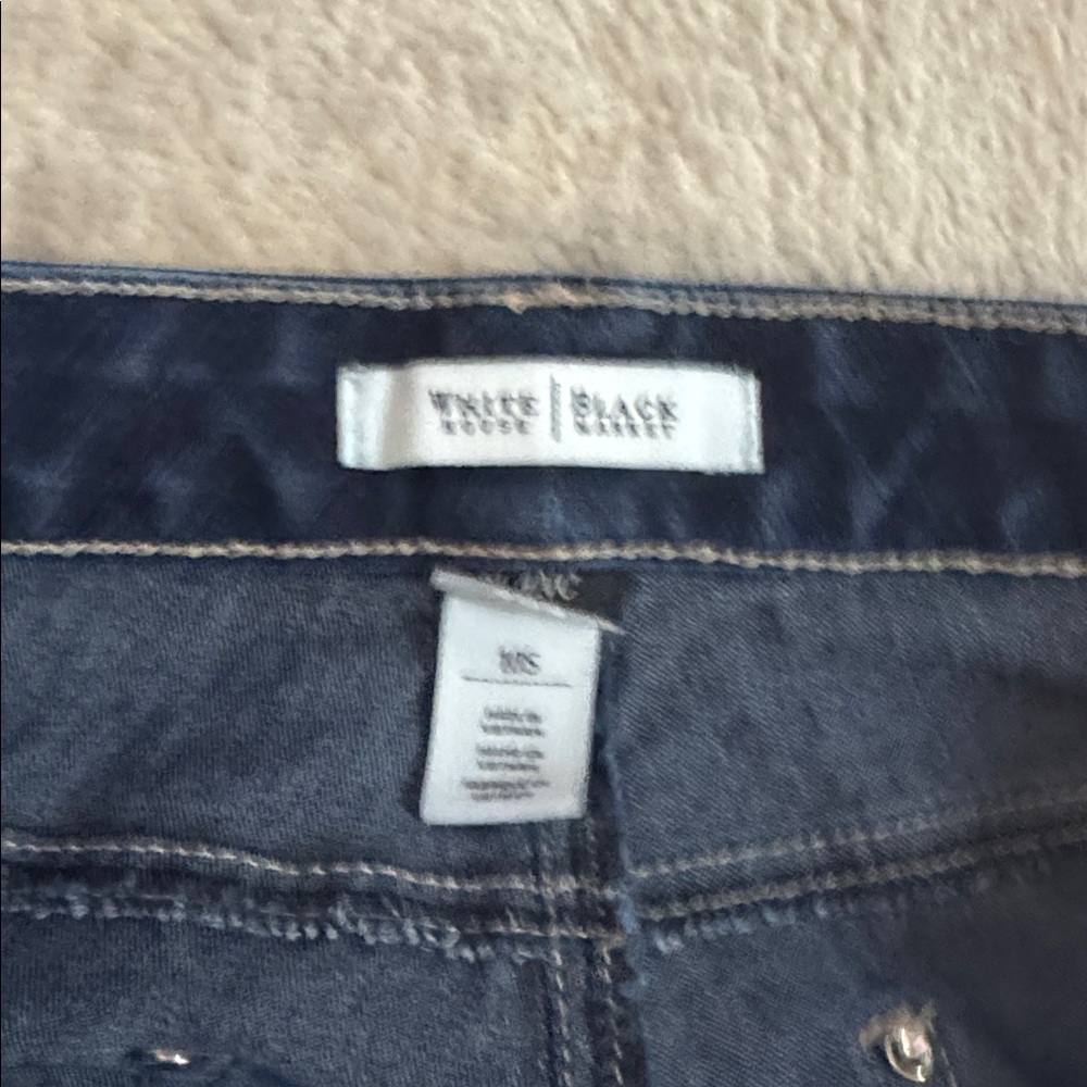 White House Black Market Women's Dark Blue Boot Leg Jeans - Picture 4 of 8